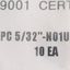 New Lot of 40 SPC PC5/32-N01U Pneumatic Piping ø5/32in Tube, 1/8NPT Thread, 150psi