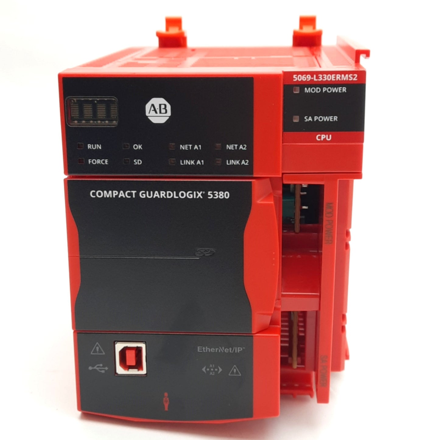 Used Allen Bradley 5069-L330ERMS2 Compact GuardLogix 5380 Safety Controller, 0-32VDC