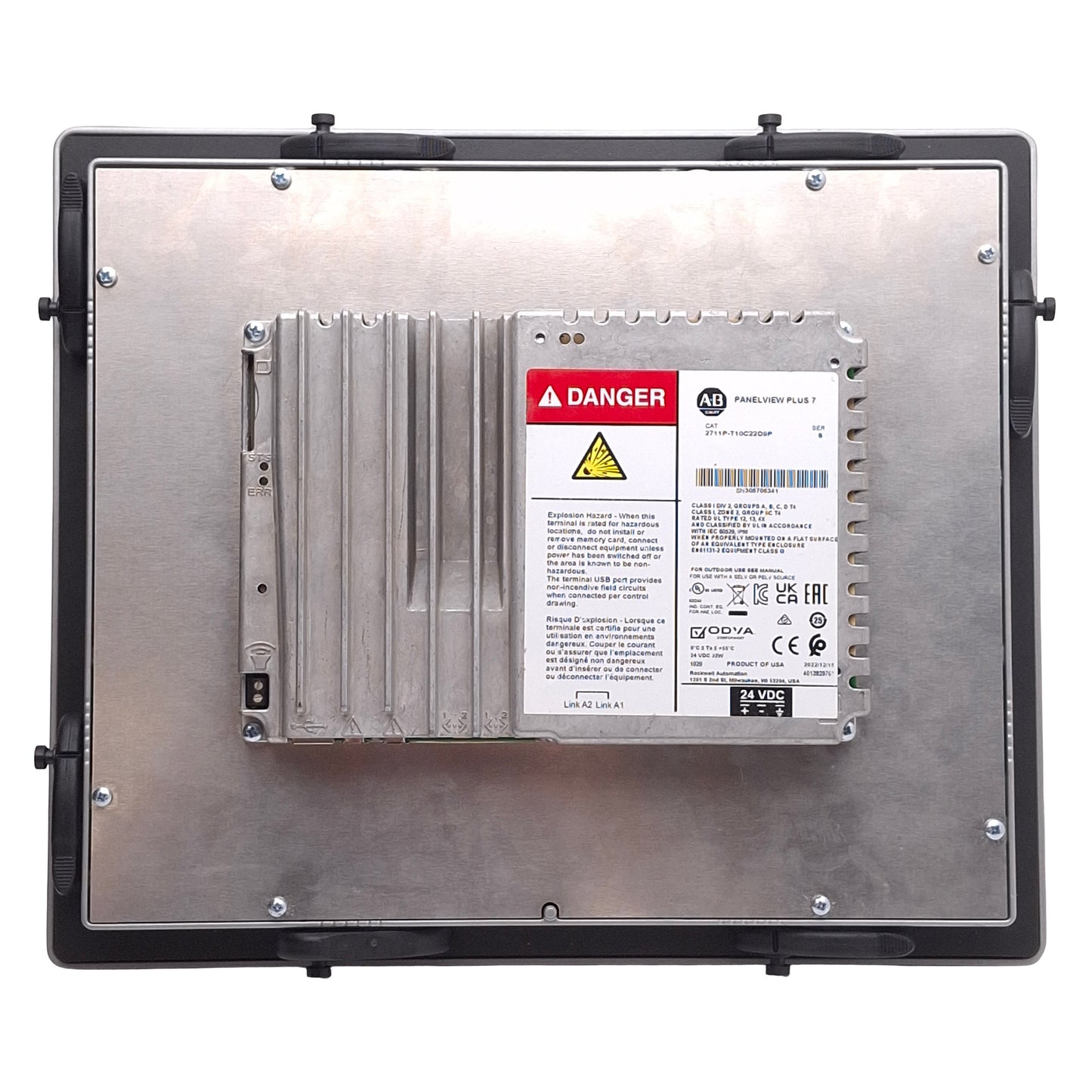 Used Allen Bradley 2711P-T10C22D9P Ser B Panelview Plus 7 HMI, 10in Display, 24VDC