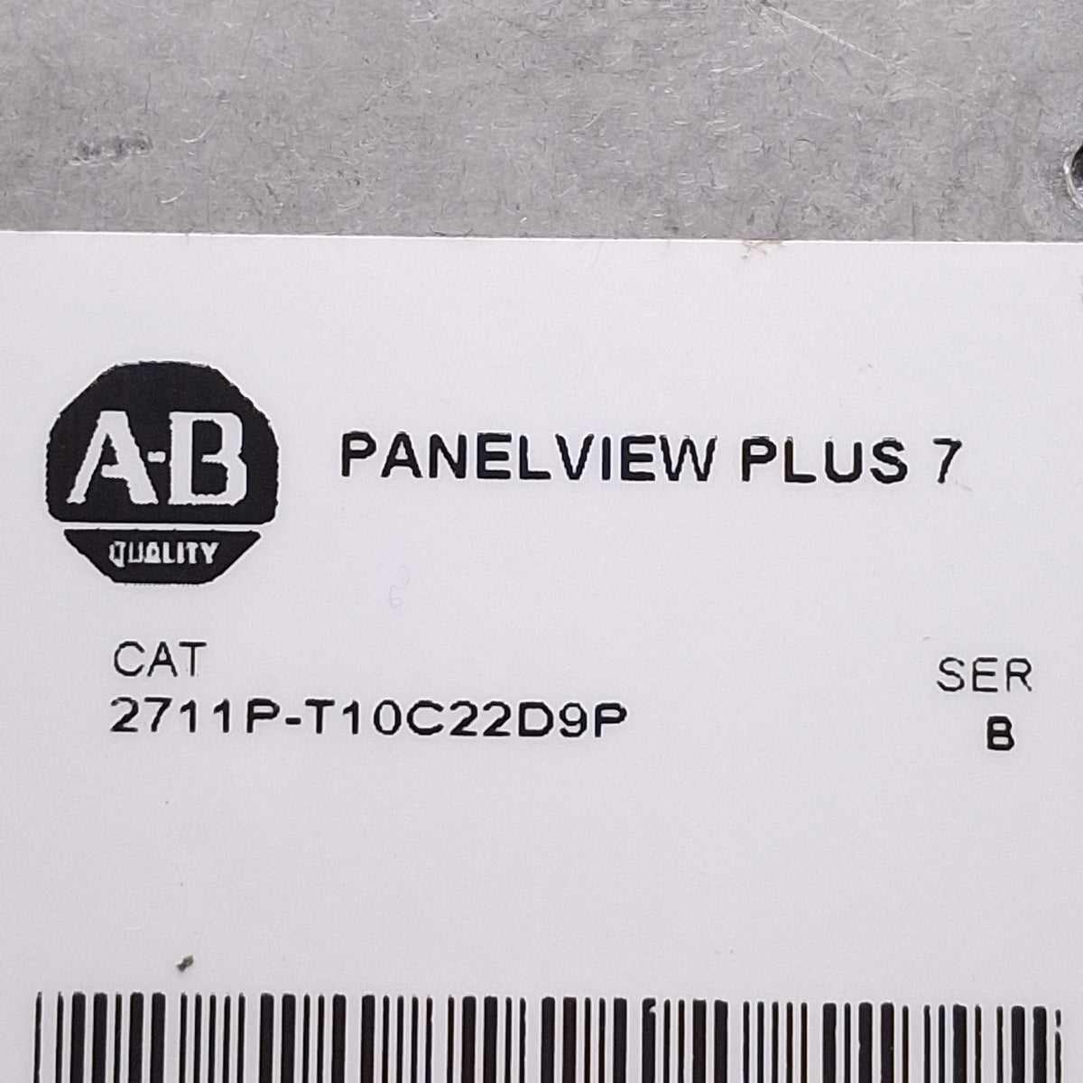 Used Allen Bradley 2711P-T10C22D9P Ser B Panelview Plus 7 HMI, 10in Display, 24VDC
