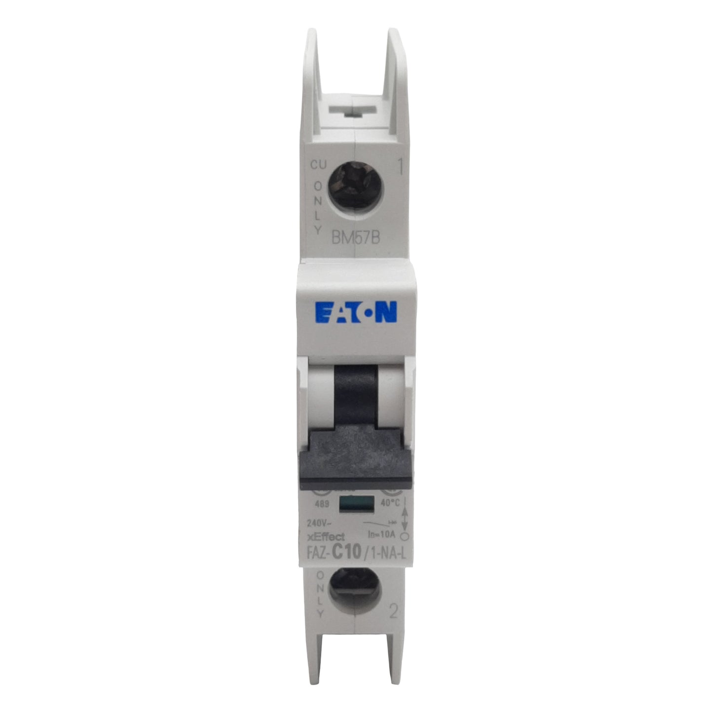 Used Eaton FAZ-C10/1-NA-L-SP Circuit Breaker, 1-Pole, 10A 240VAC, DIN Rail