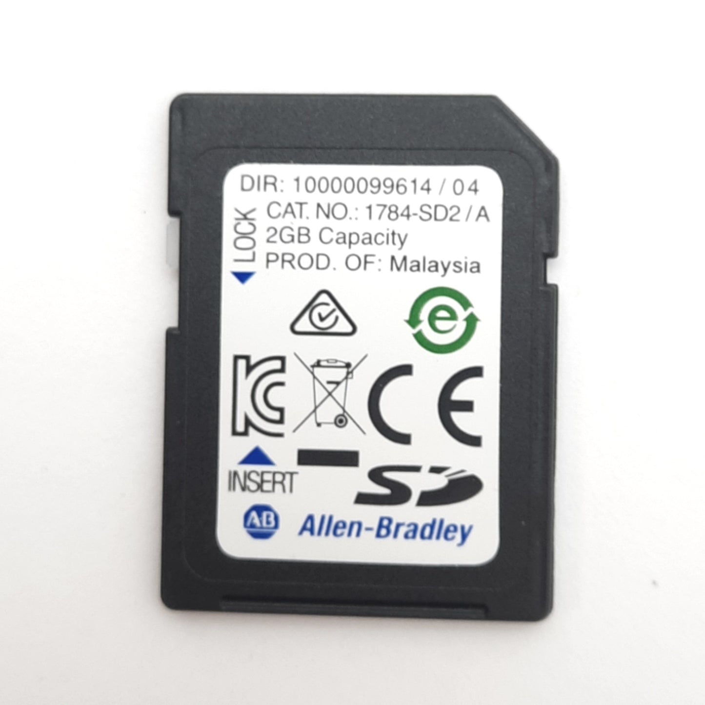 Used Allen Bradley 1784-SD2/A SD Card for Compact GuardLogix Safety Controller, 2GB