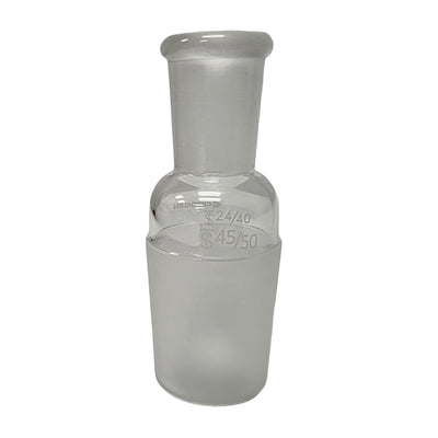 Used Chemglass CG-1000-13 Reducing Adapter Top Outer 24/40 To Lower Inner 45/50