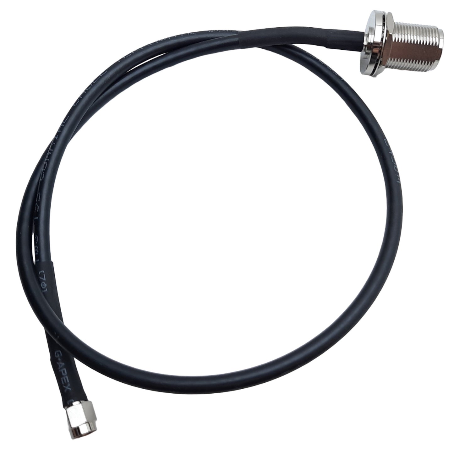 New – Open box Wireless Solutions 195-08-18-P2 Antenna Cable, Female Jack to Male SMA Plug, 2ft