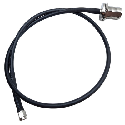 New – Open box Wireless Solutions 195-08-18-P2 Antenna Cable, Female Jack to Male SMA Plug, 2ft