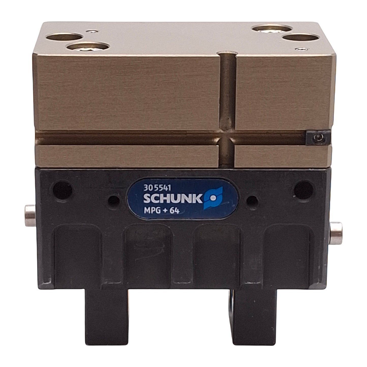 Used Schunk 305541 MPG-plus 64 Parallel Gripper, 10mm Stroke, 8 bar, M5 Ports