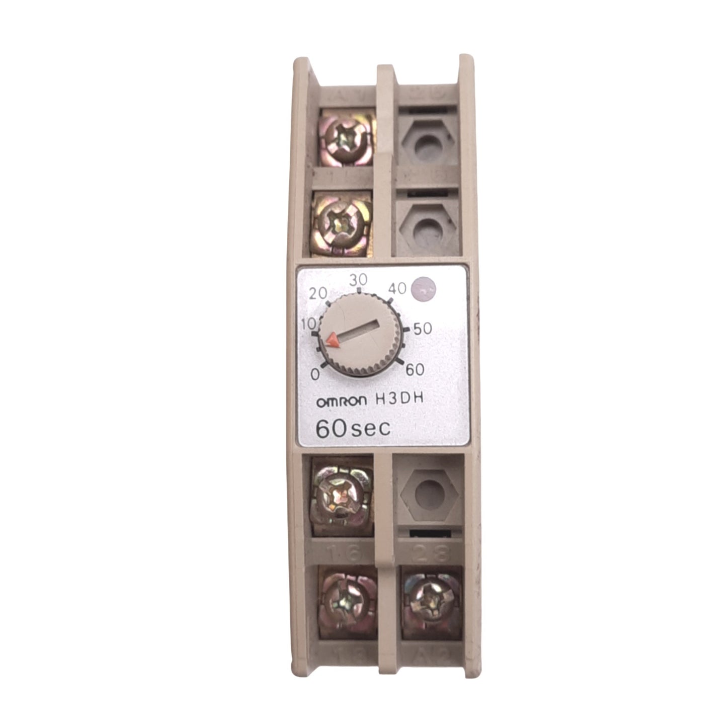 Used Omron H3DH Time Delay Relay, 60s Delay, 100/110/120VAC Source, 250VAC 3A Max