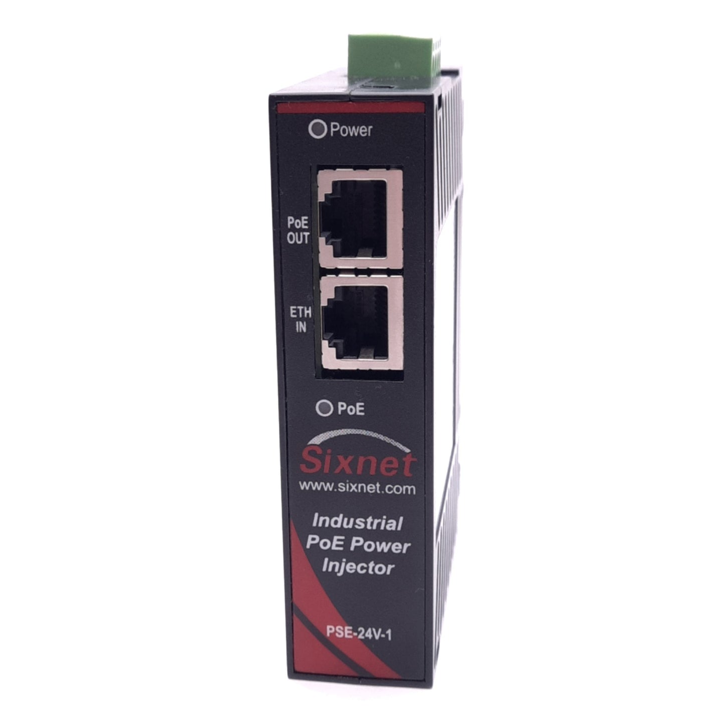 New – Open box Sixnet EB-PSE-24V-1B PoE Power Over Ethernet Injector, 24VDC, 10/100Base, RJ45