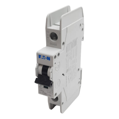 Used Eaton FAZ-C20/1-NA-L-SP Circuit Breaker, 1-Pole, 20A 277VAC/48VDC, DIN Rail
