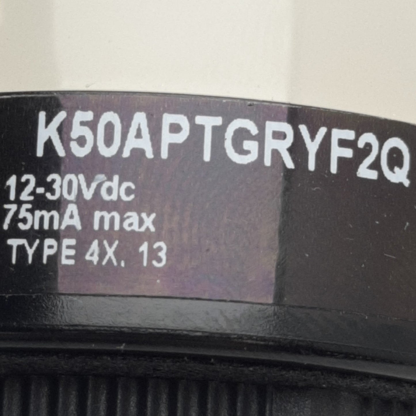 Used Banner K50APTGRYF2Q EZ-LIGHT Illuminated Touch Button, 3-Color Green/Red/Yellow