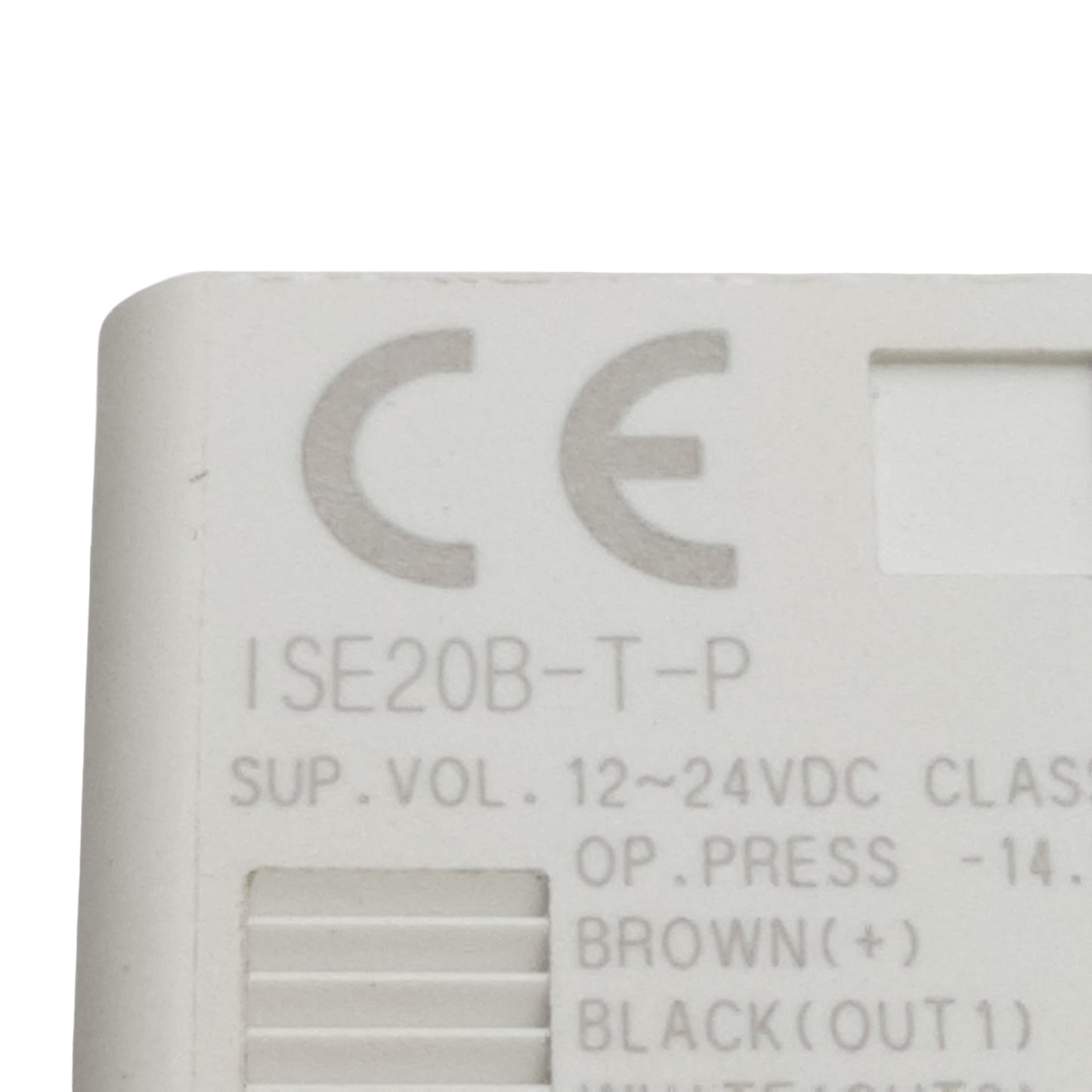 Used SMC ISE20B-T-P-M5-W Digital Pressure Sensor, PNP 80mA Out, 12-24VDC, 145psi, M5