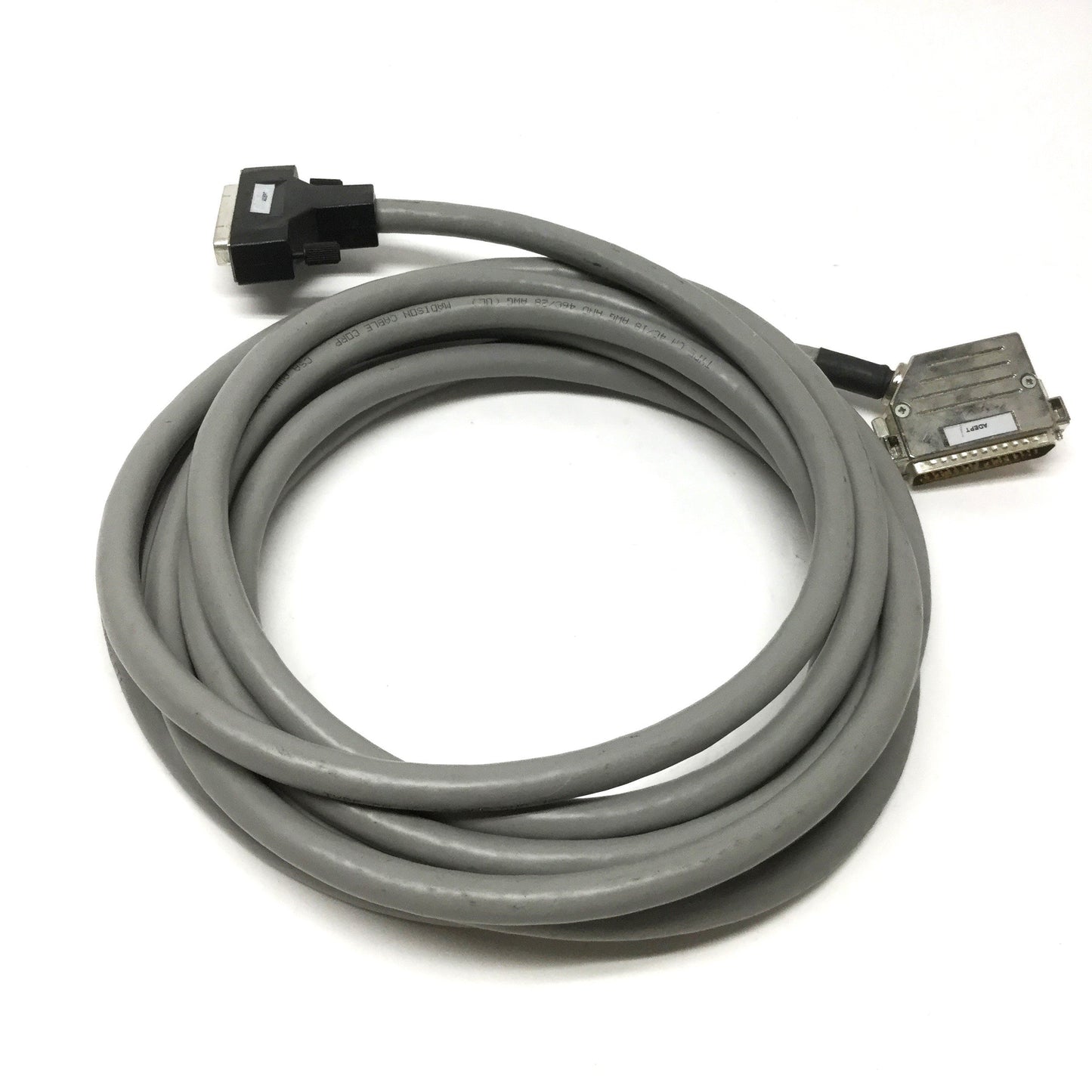 Used Adept 10861-01305 REV C Robot Arm Signal I/O Cable, 50-pin Dsub, 5m Long