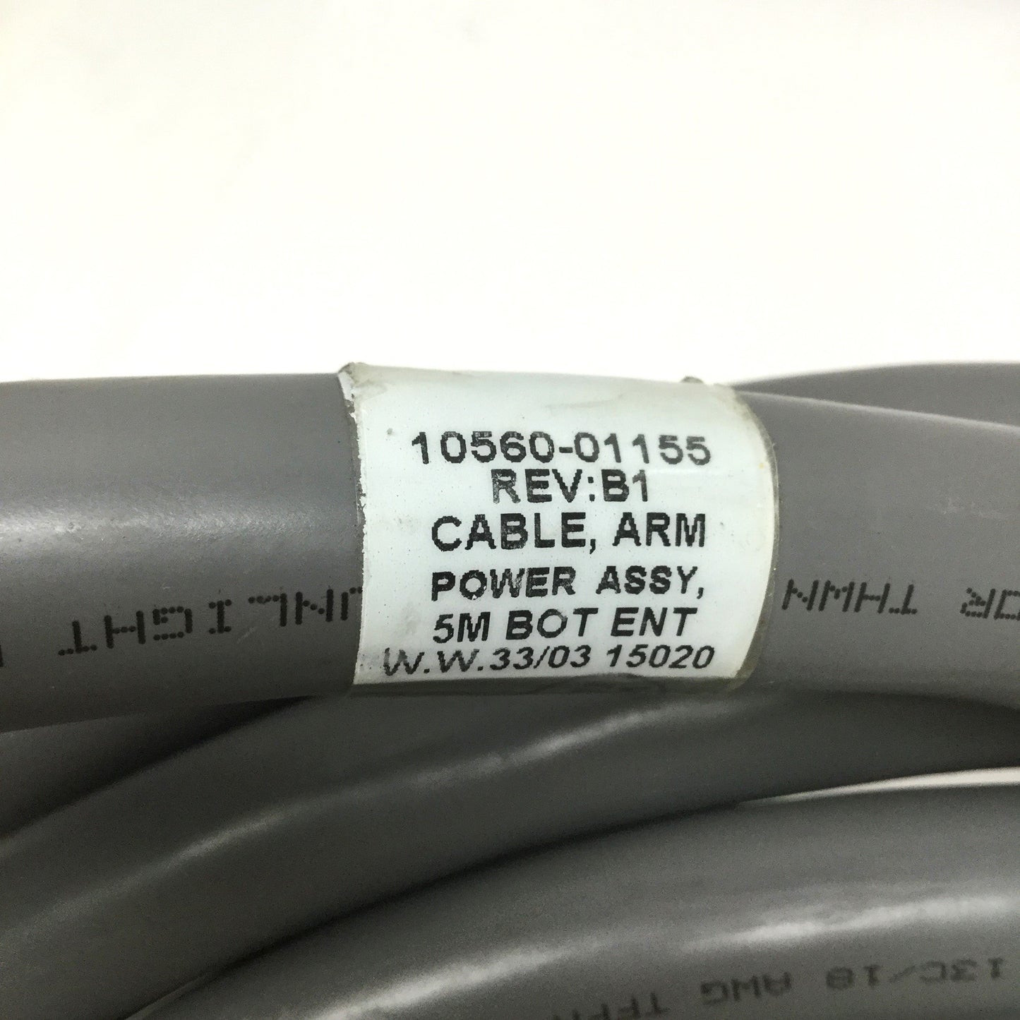 Used Adept 10560-01155 REV B1 Robot Arm Power Cable Assembly, PA-4 2-Slot, 5m