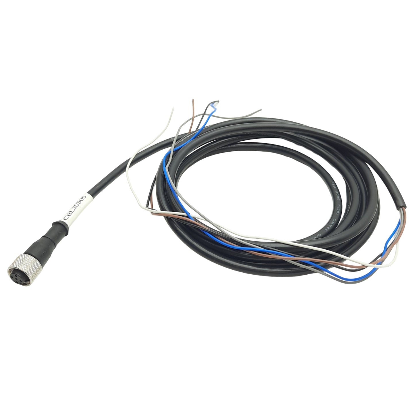 Used Banner MQDC1-530 Cordset 5-pin M12 Female to Flying Leads, 9ft Length, 250VAC/DC