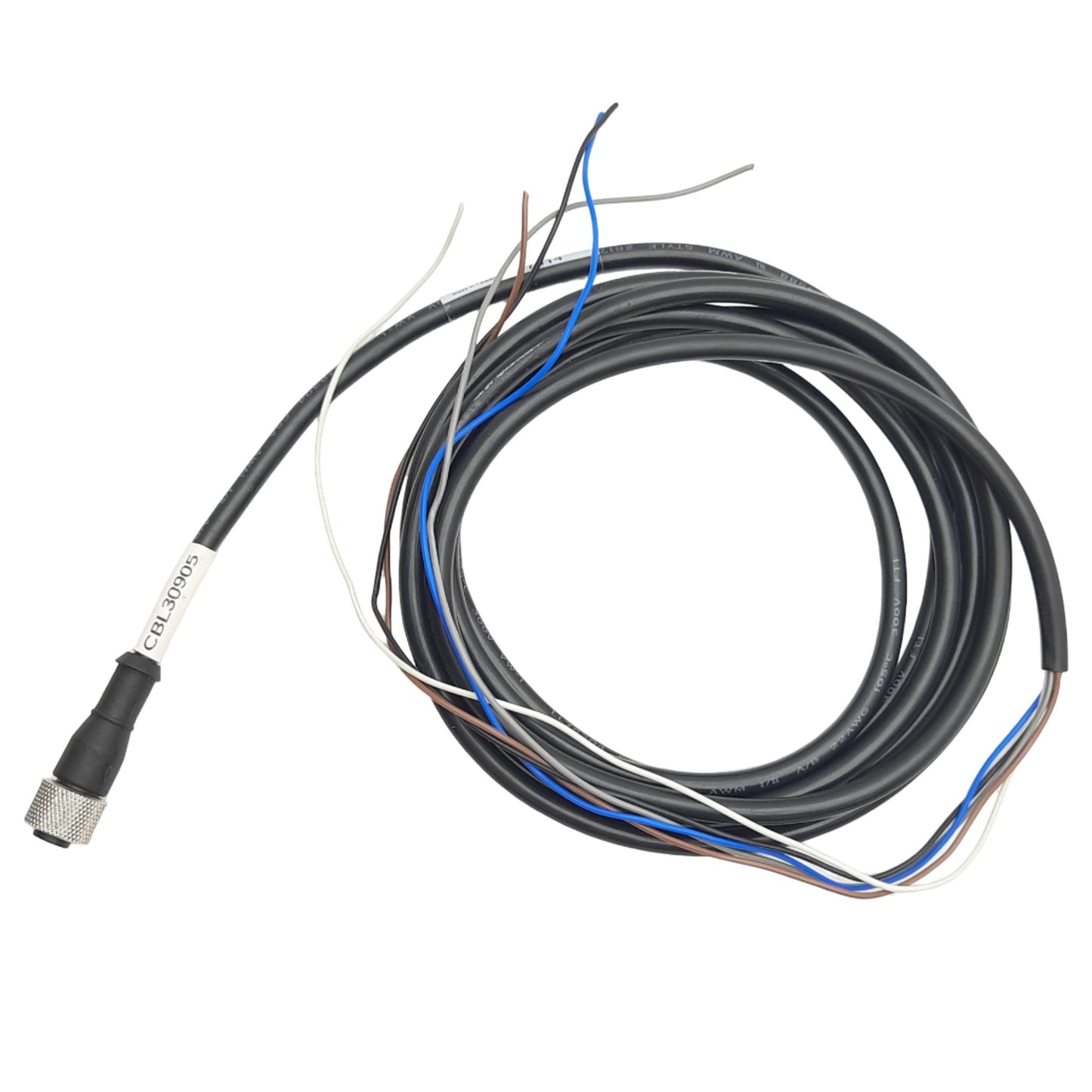 Used Banner MQDC1-530 Cordset 5-pin M12 Female to Flying Leads, 9ft Length, 250VAC/DC