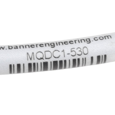 Used Banner MQDC1-530 Cordset 5-pin M12 Female to Flying Leads, 9ft Length, 250VAC/DC