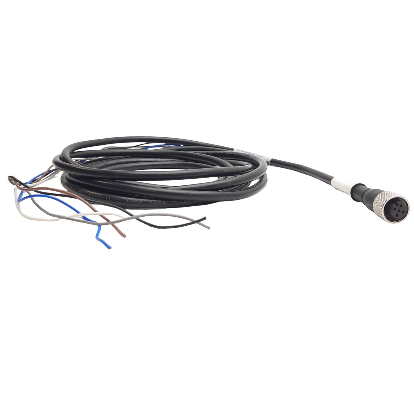 Used Banner MQDC1-530 Cordset 5-pin M12 Female to Flying Leads, 9ft Length, 250VAC/DC