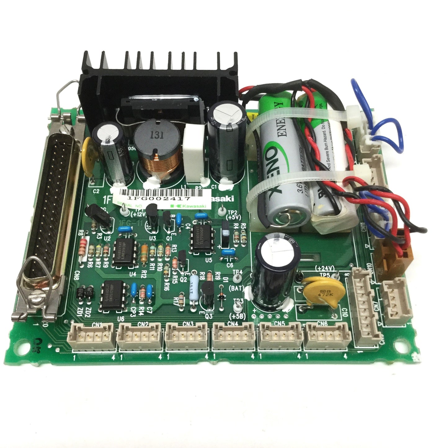 Used Kawasaki 50999-1547R00 Robot Add-On Backup Board, A50F, JS-5 *Dead Batteries*