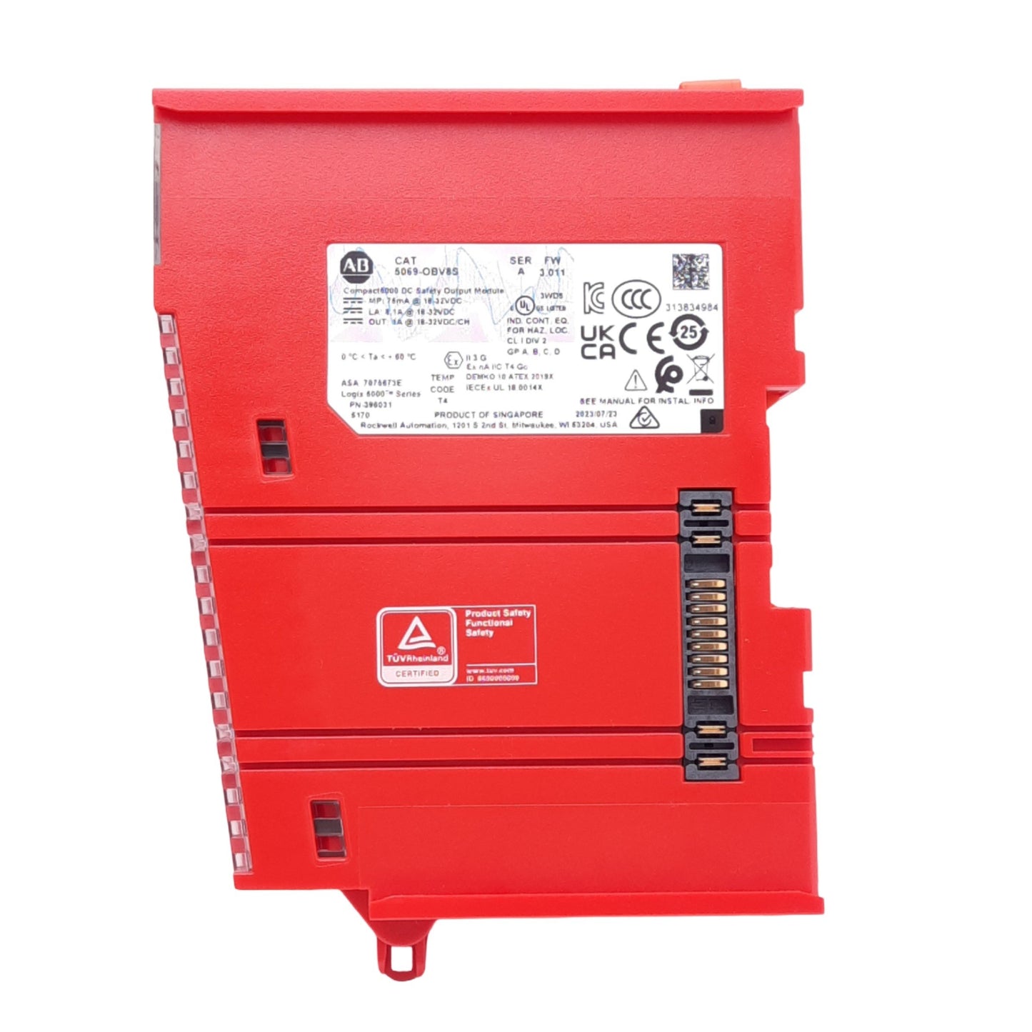 New Allen Bradley 5069-OBV8S Compact 5000 Safety Output Module, 8 Sourcing, 24VDC