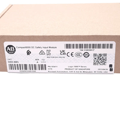 New Allen Bradley 5069-IB8S Compact 5000 Safety Sinking Input Module, 8-Channel, 24V