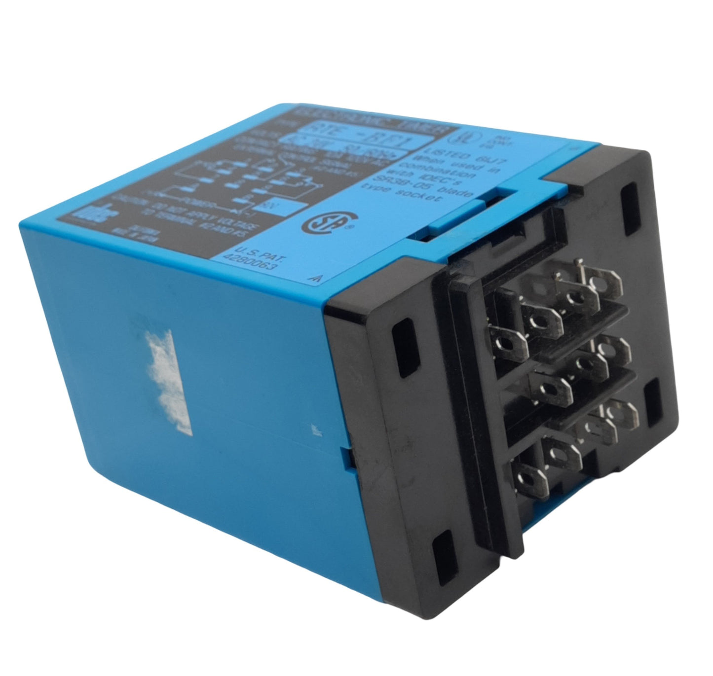 Used IDEC RTE-BF1-AC24 Electronic Timer Relay, 11-Blade, 24VAC In, 120VAC 10A Max