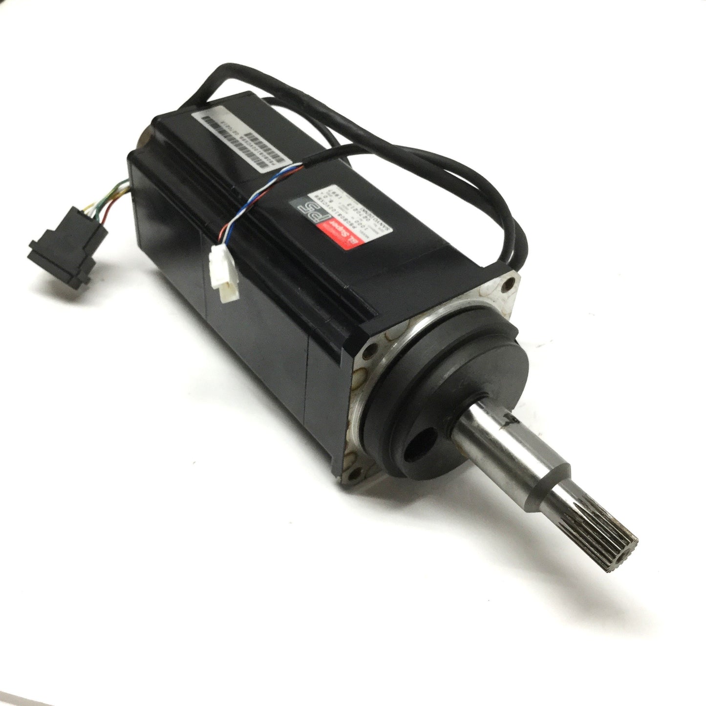 Used SANYO DENKI P50B08100VCXS9 AC Servomotor, Spline Shaft, 1000W 200VAC 5A, 86mm