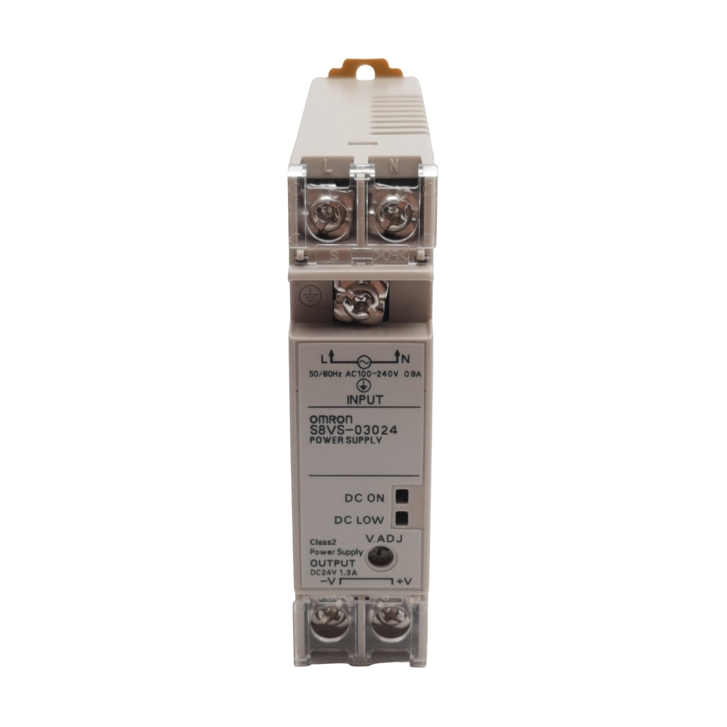 Used Omron S8VS-03024/ED2 Power Supply, 100-240VAC In, 24VDC 1.3A Out, DIN Rail Mount