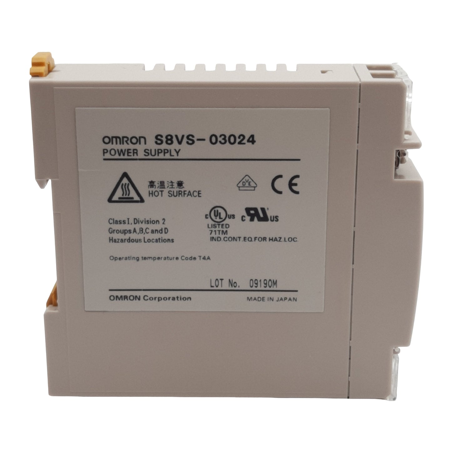 Used Omron S8VS-03024/ED2 Power Supply, 100-240VAC In, 24VDC 1.3A Out, DIN Rail Mount