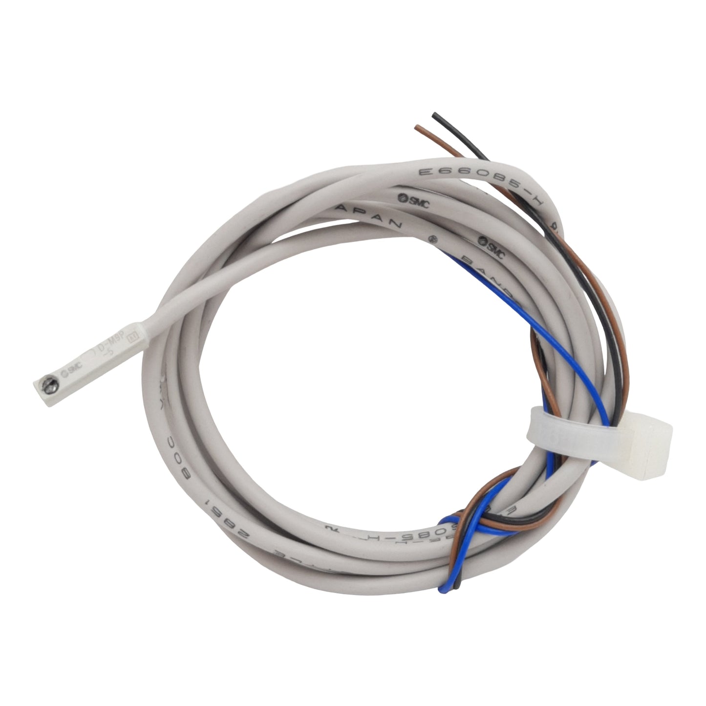 Used SMC D-M9P-5 Solid-State Auto Switch, 24VDC 40mA, PNP Out, 3-Wire Leads, 0.5m