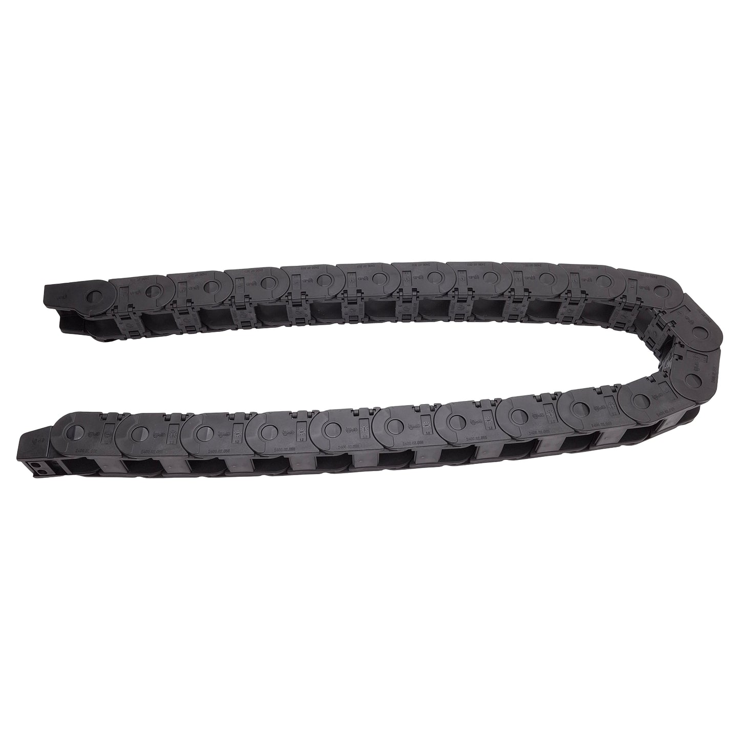 Used Igus 2400.02.055 Energy Chain, 55mm Bending, 25mm x 25mm Inner, 22 Links, 43in