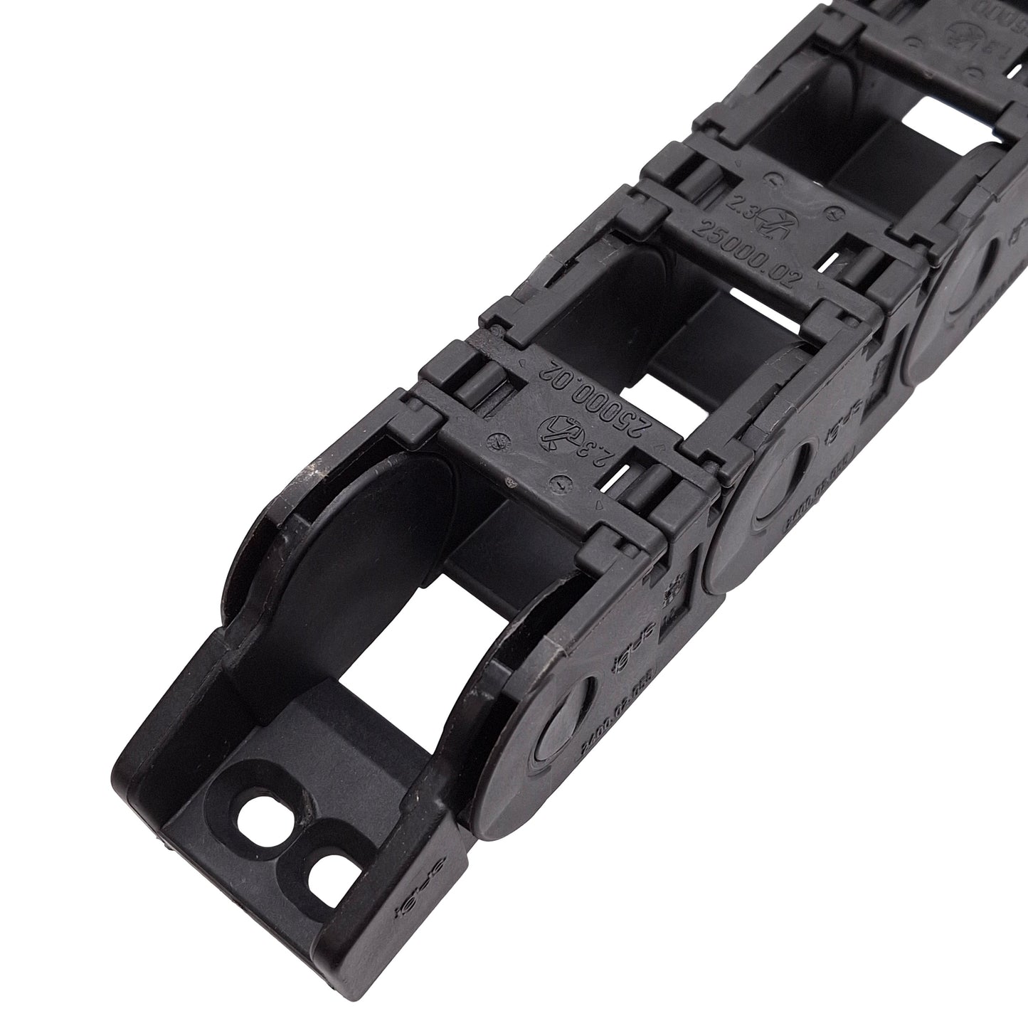 Used Igus 2400.02.055 Energy Chain, 55mm Bending, 25mm x 25mm Inner, 22 Links, 43in