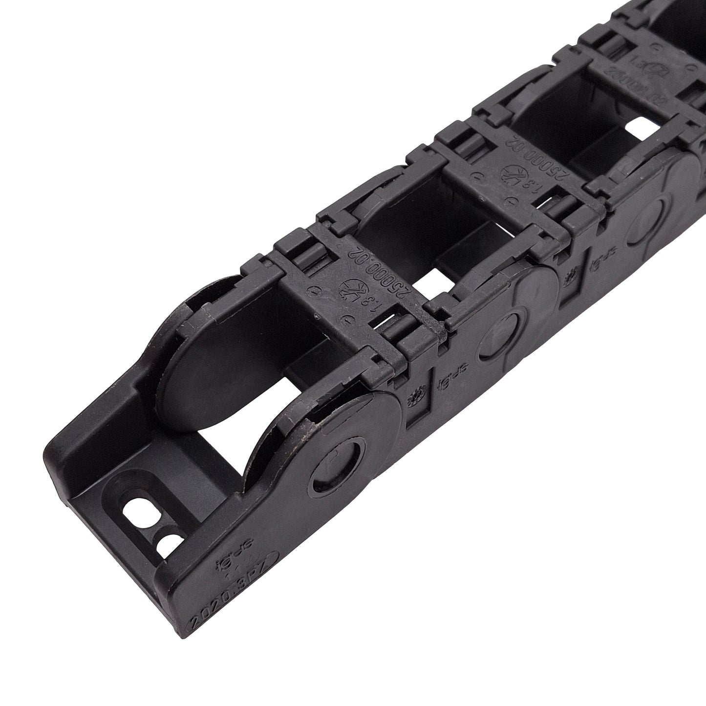 Used Igus 2400.02.055 Energy Chain, 55mm Bending, 25mm x 25mm Inner, 22 Links, 43in