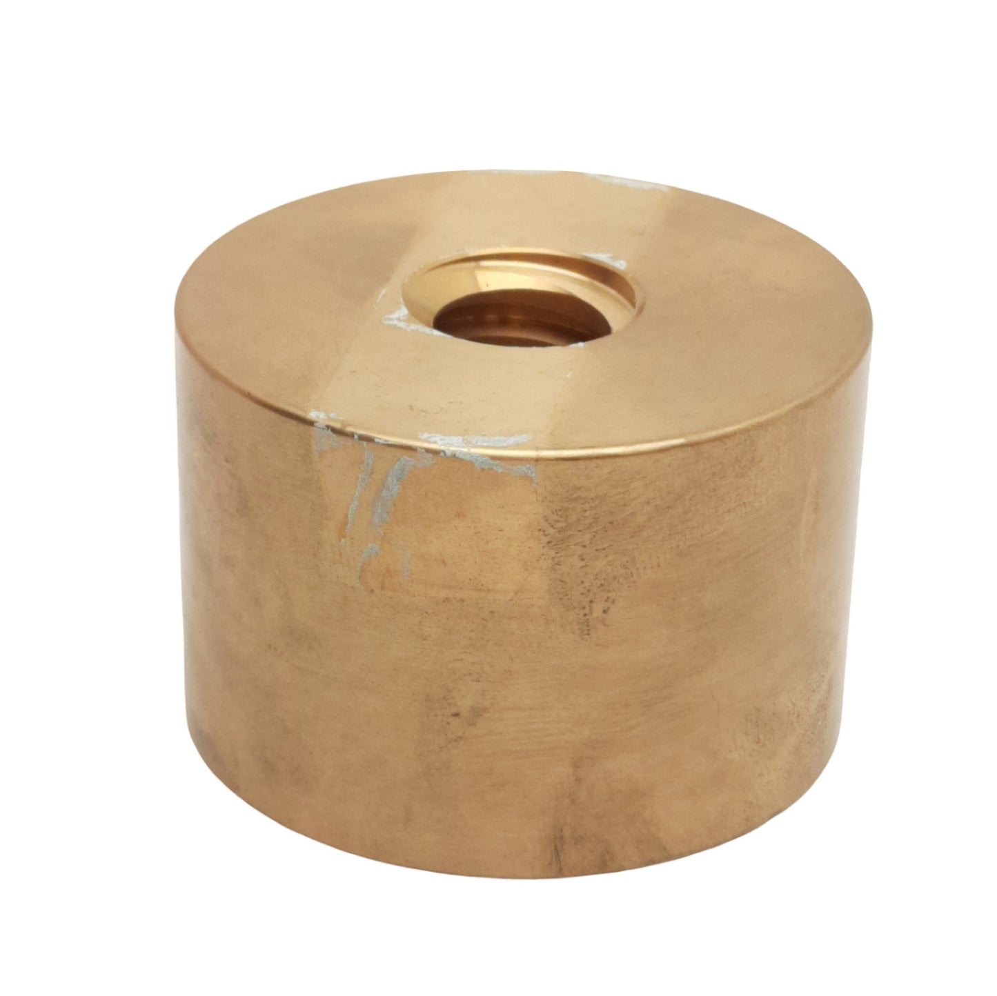 Used Bronze Machine Leveling Foot, ø2-1/4in x 1-1/2in Height, 3/4in Acme Thread