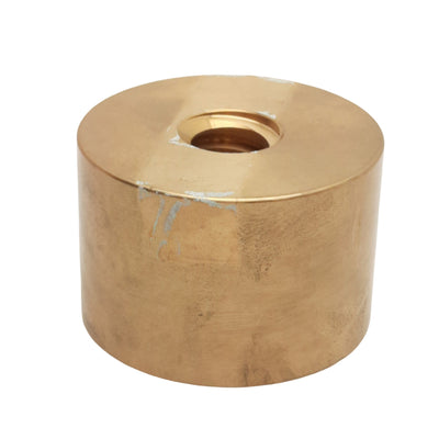 Used Bronze Machine Leveling Foot, ø2-1/4in x 1-1/2in Height, 3/4in Acme Thread