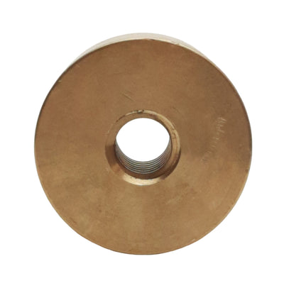 Used Bronze Machine Leveling Foot, ø2-1/4in x 1-1/2in Height, 3/4in Acme Thread