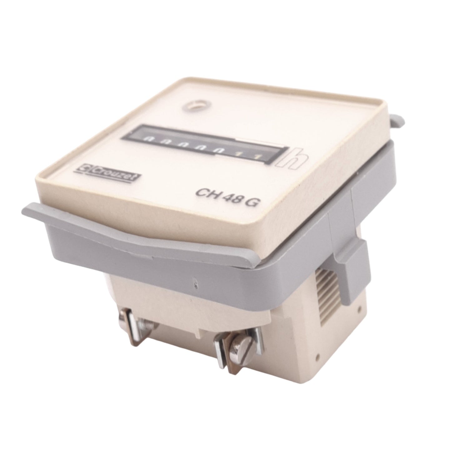 Used Crouzet CH48G 99761715 Hour Meter Module, 110-127VAC 60Hz, 1/16 DIN Panel