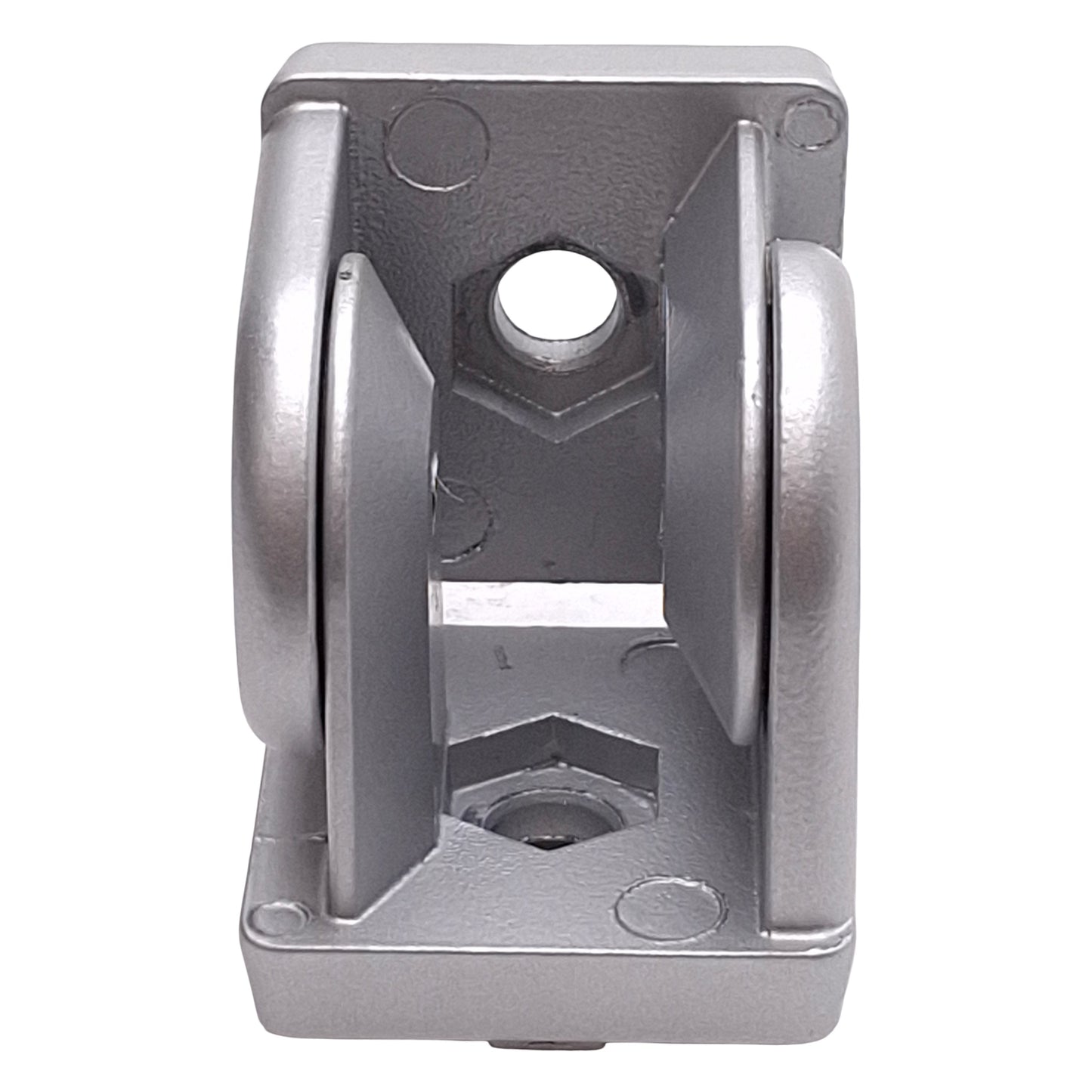 Used 80/20 14017 Pivot Joint, Series 15, 2-Hole, 1.57in x 1.57in Face, 2.52in Long