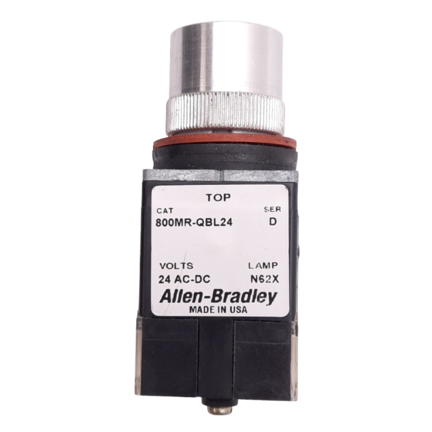 New – Open box Allen Bradley 800MR-QBL24G Green Illuminated Pushbutton, 22mm, 2NO, 24V Lamp