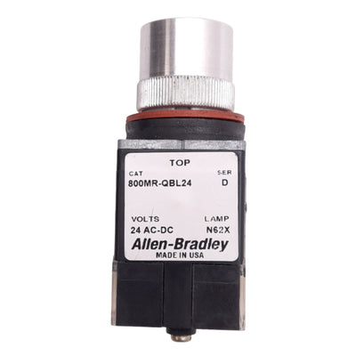 New – Open box Allen Bradley 800MR-QBL24G Green Illuminated Pushbutton, 22mm, 2NO, 24V Lamp
