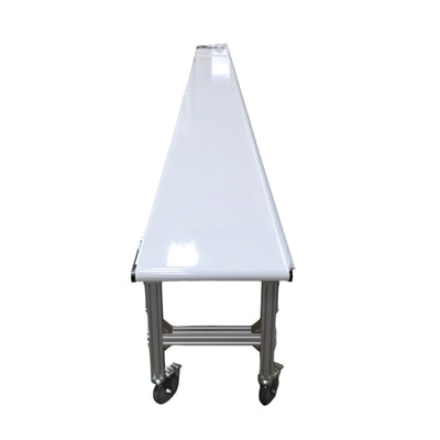 New – Open box QC Conveyors AS65 Center Drive Flat Belt Conveyor 18" Wide x 24Ft Long 120VAC