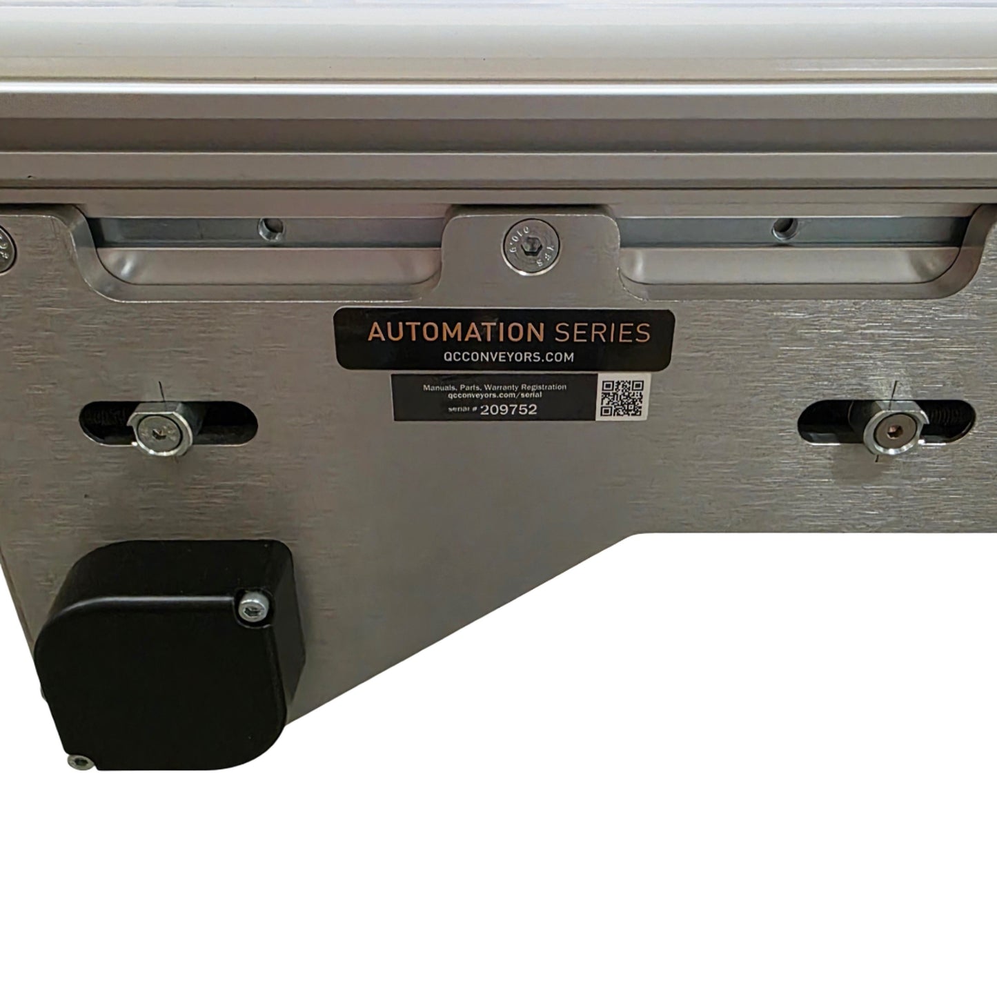 New – Open box QC Conveyors AS65 Center Drive Flat Belt Conveyor 18" Wide x 24Ft Long 120VAC