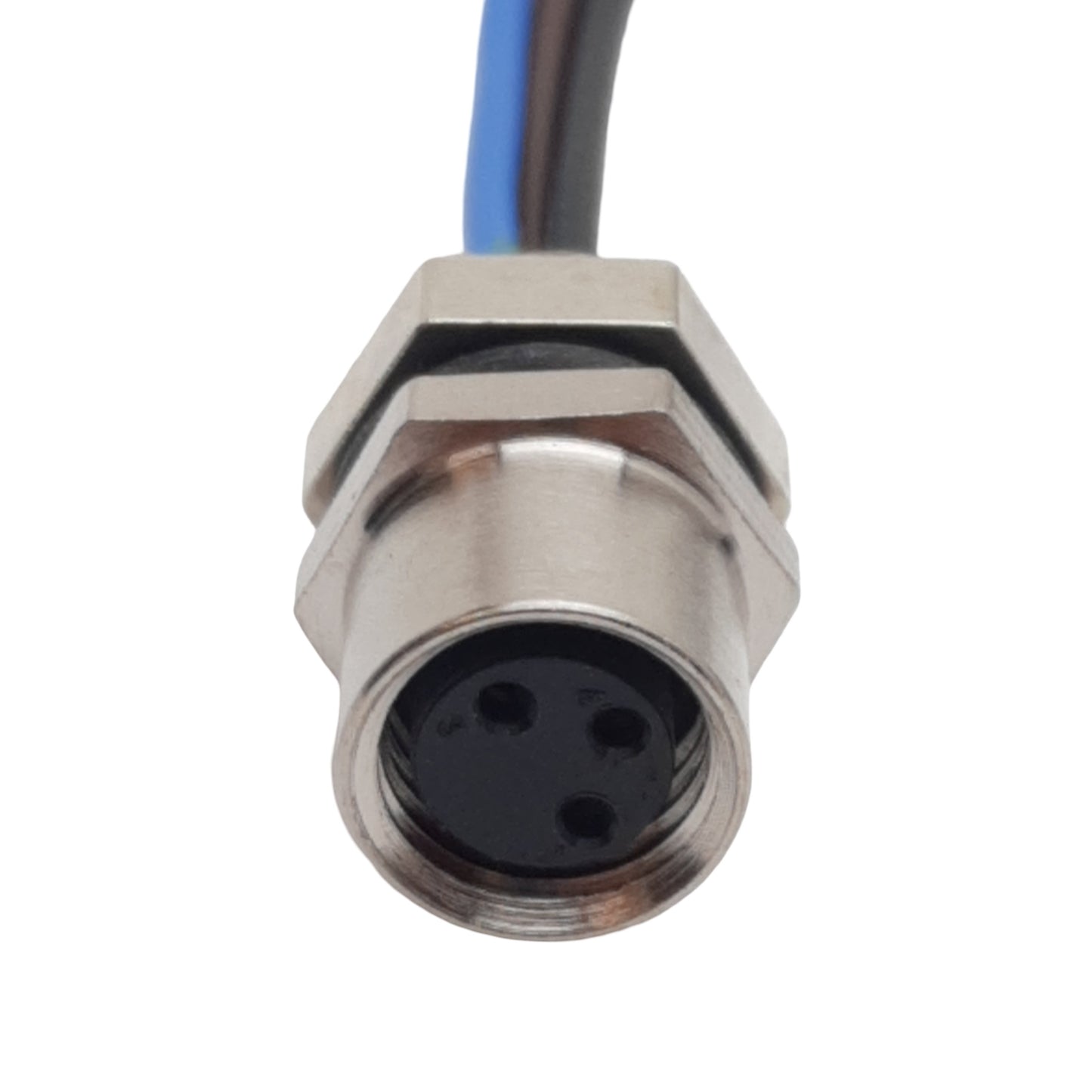 New Lot of 2 Mencom NAN-T-3FR-M8-1M Cordset, 3-Pin M8 Female to Leads, 3A 60VAC, 1m