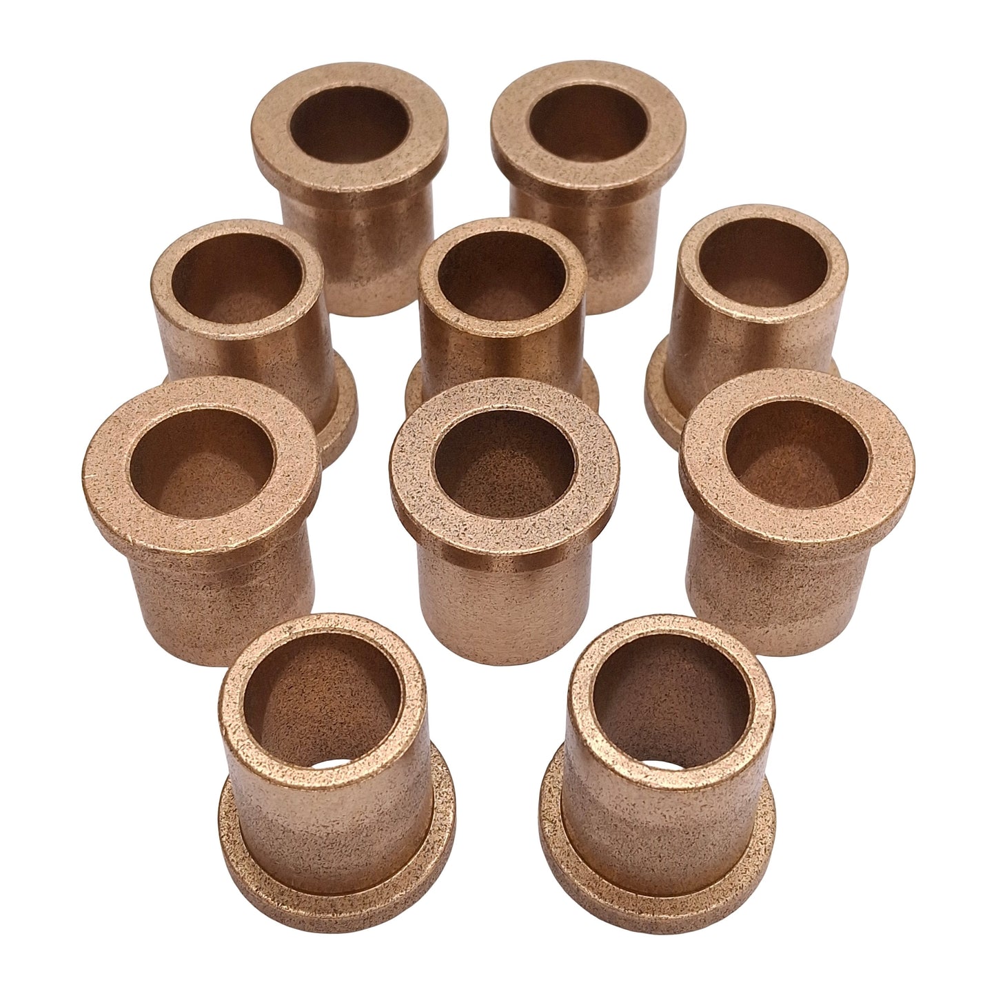 Used Lot of 10 Sintered Bronze Flanged Bushing, ø1in OD, ø3/4in ID, ø1.25in Flange