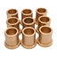 Used Lot of 9 Brass Flanged Bushing, ø1in OD, ø3/4in ID, ø1.25in Flange, 1.25in Long