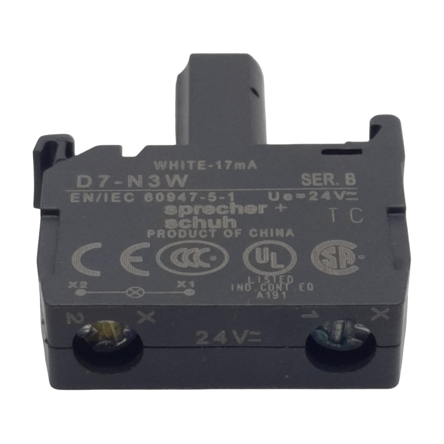 New Sprecher Schuh D7M-P0PN3W Illuminated Pushbutton, Amber, 22mm, 24VDC LED