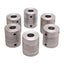 New Lot of 6 Aluminum Flexible Shaft Coupling, ø10mm & ø1/4in Bores, ø25mm x 30mm