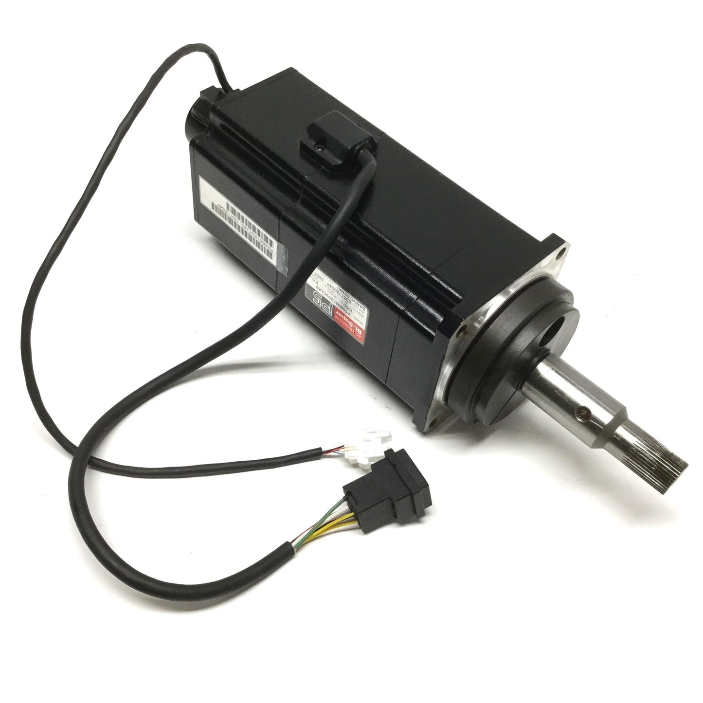 Used SANYO DENKI P50B08100VCL69 AC Servomotor, Spline Shaft, 1000W 200VAC 5A, 86mm