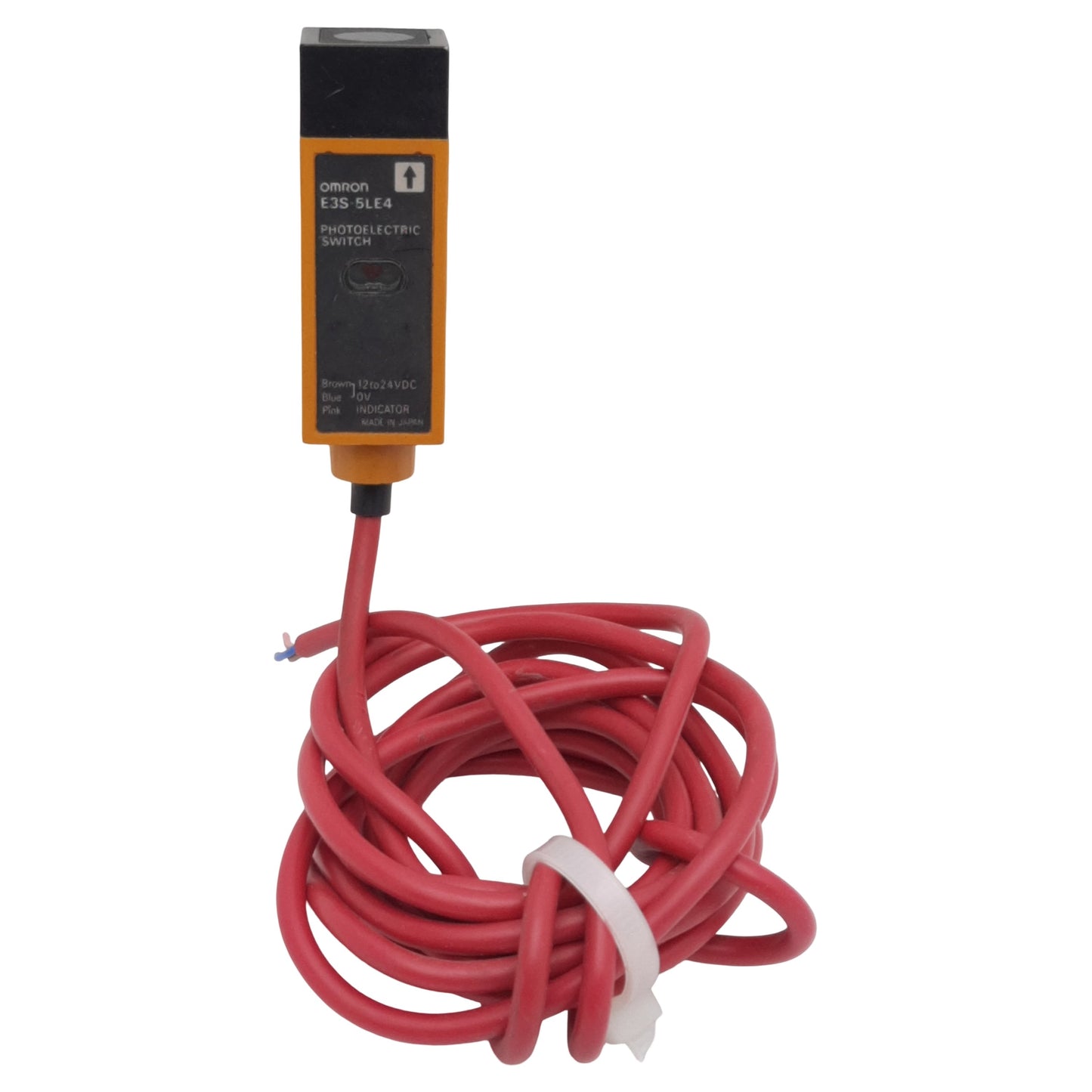 Used Omron E3S-5LE4 Photoelectric Sensor, NPN, 5m Range, 12-24VDC 50mA, 2m