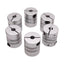New Lot of 6 Aluminum Flexible Shaft Coupling, ø5mm & ø1/4in Bores, ø25mm x 30mm