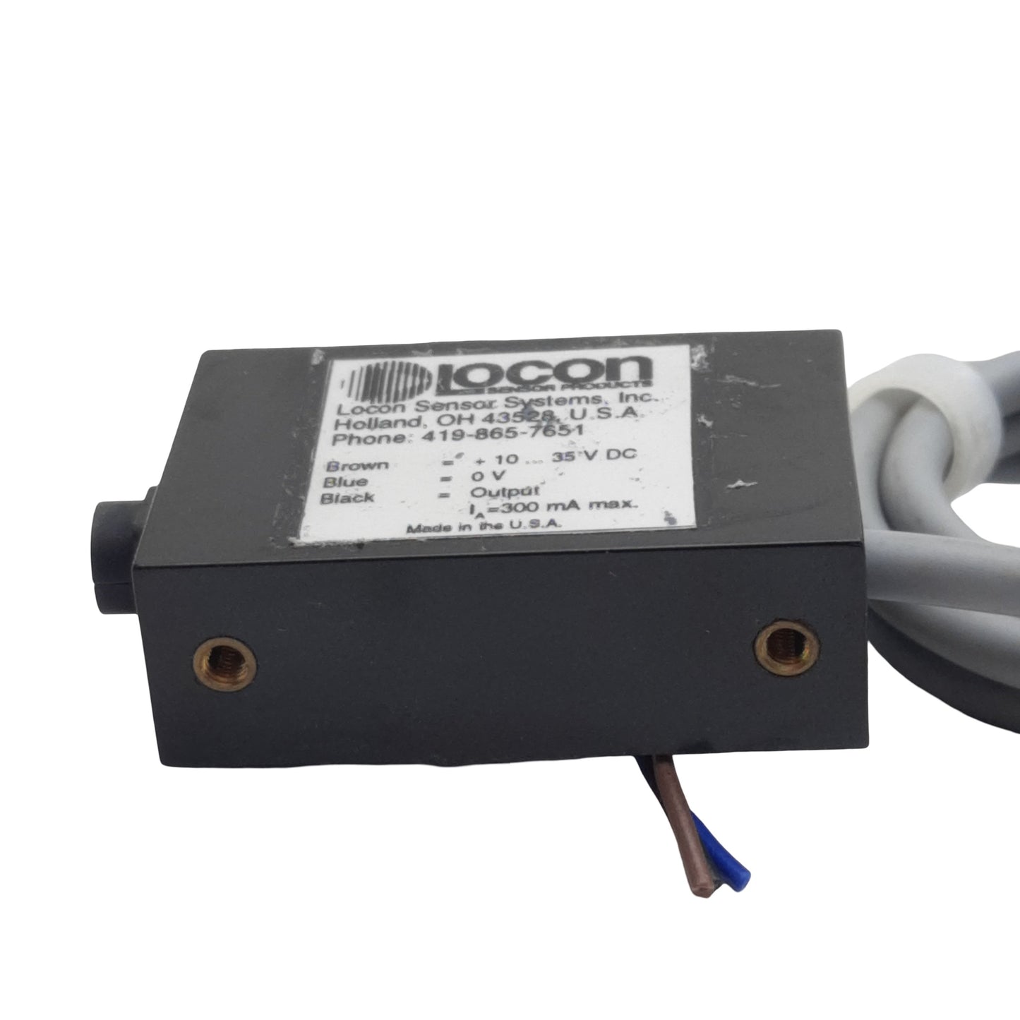 Used Locon LSA-45/30/15-N-NO Capacitive Sensor Amplifier, NPN 300mA, 10-35VDC, 19in